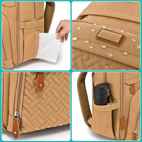 Diaper Bag Backpack - Baby Essentials Travel Tote - Multi function Waterproof - Picture 6 of 7